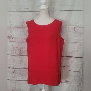 Lafayette 148 Silk Ribbon Trim Sleeveless Top Size XL